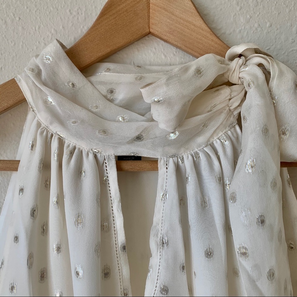 WHBM Silver Polka Dot Halter Top - Picture 4 of 7